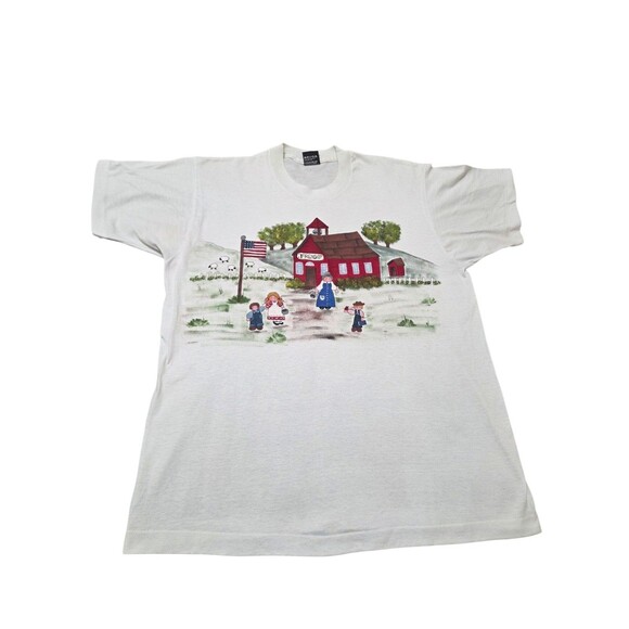 Vintage 80s Screen Stars T Shirt XL School Frenship Graphic Made In USA H1.1 - Picture 2 of 9